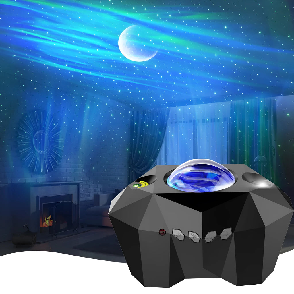 Aurora borealis ocean star light projector with remote control and 13 colour patterns