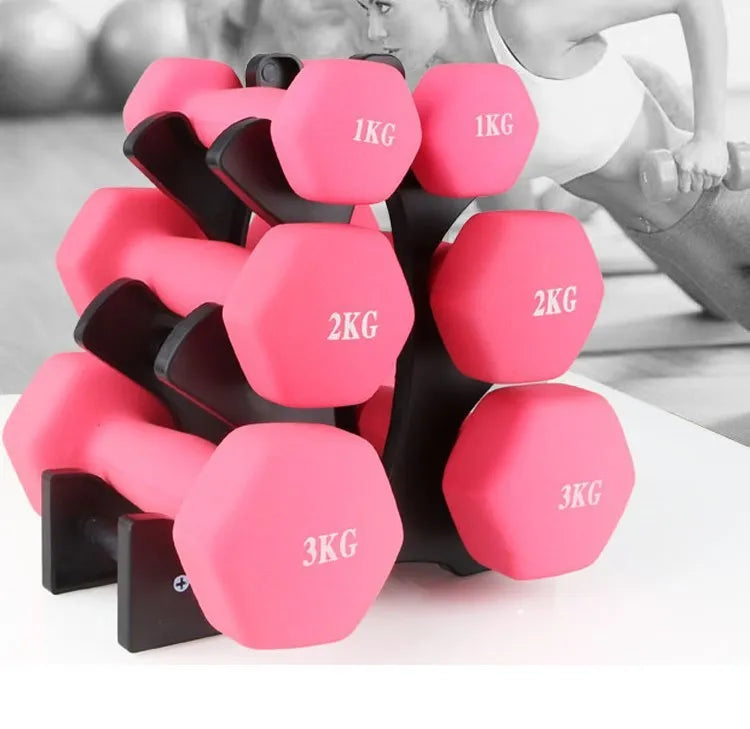 PVC dumbbell rack holder stand for home gym fitness storage, multiple size options available