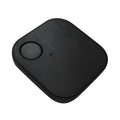 Square anti-lost device in black silk finish with ABS casing on a white background