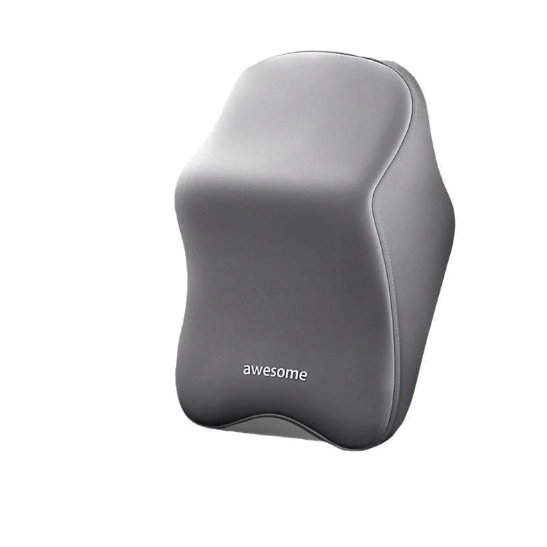 Automotive headrest pillow and lumbar support pillow set with memory foam filling in four colour options