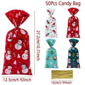 Christmas gift tying packing bags, OPP flat bags 13x27cm, 50pcs per pack, Christmas Bag A or B