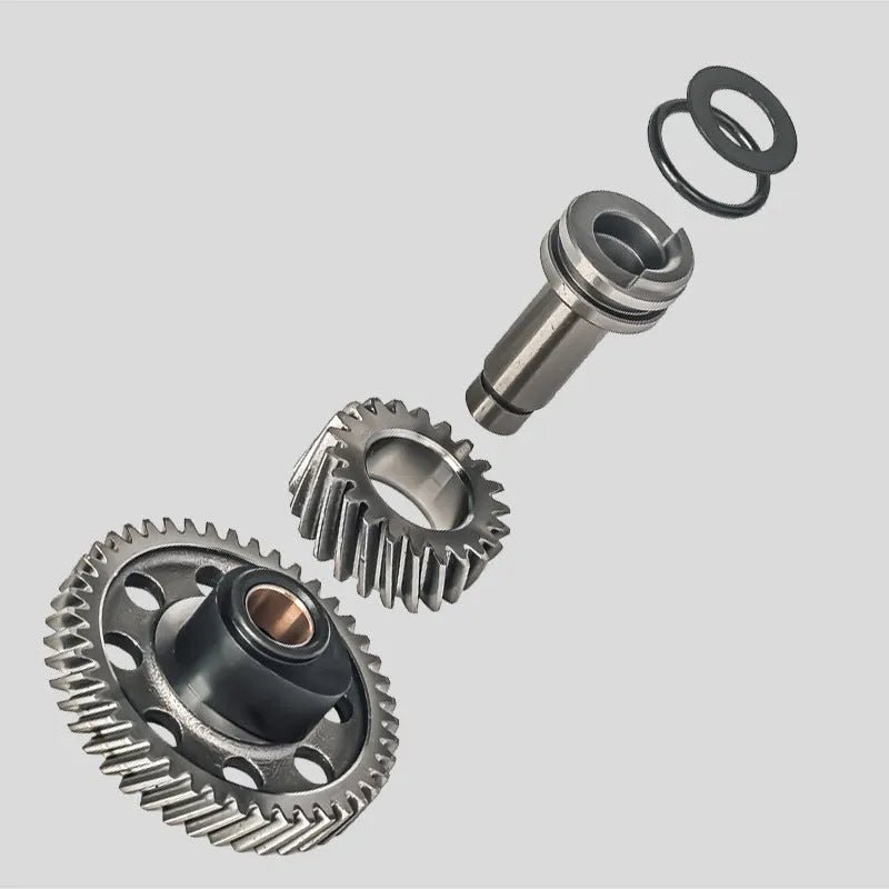 Motorcycle engine camshaft three-piece set assembly for CG125-200 models with 400mPa tensile strength.