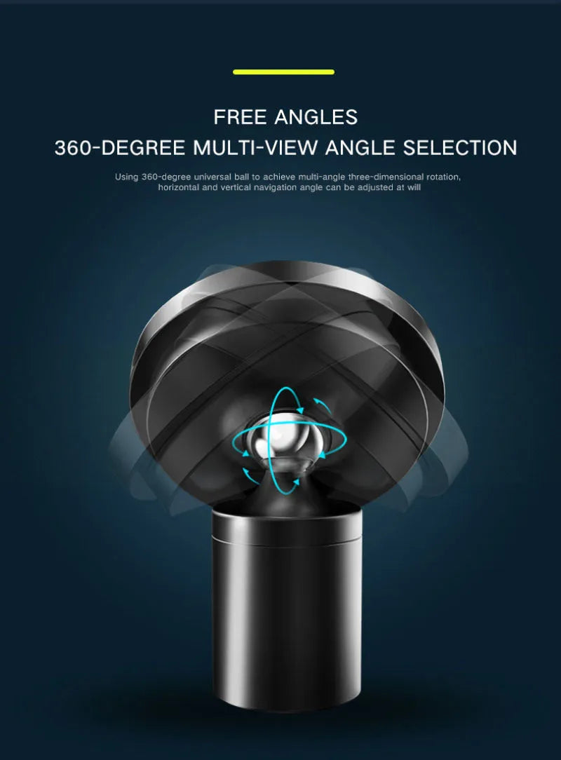 15W magnetic car wireless charger, silver rotating base bracket for iPhone 12 series and Android phones