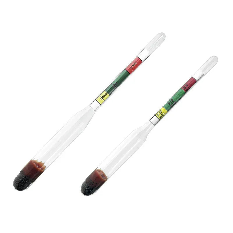 Electrohydraulic hydrometer for automobile battery testing with glass construction and suction mechanism