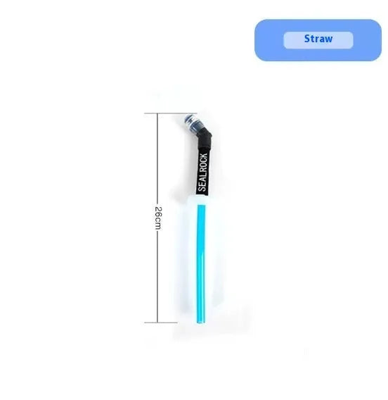 Plastic portable straw with suction tube for mountain climbing and biking.