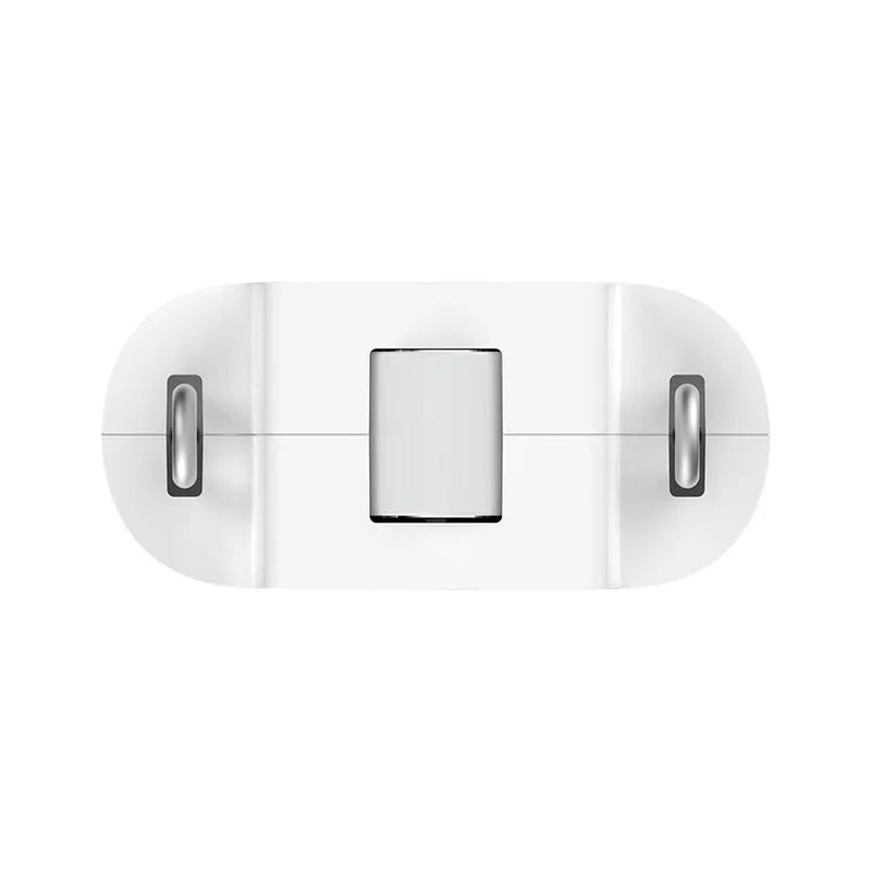 White automatic electric curtain motor unit with USB charging cable.