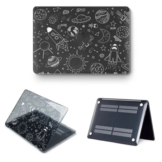 Printed hard shell cover for MacBook Air 13 with keyboard cover in black colour option