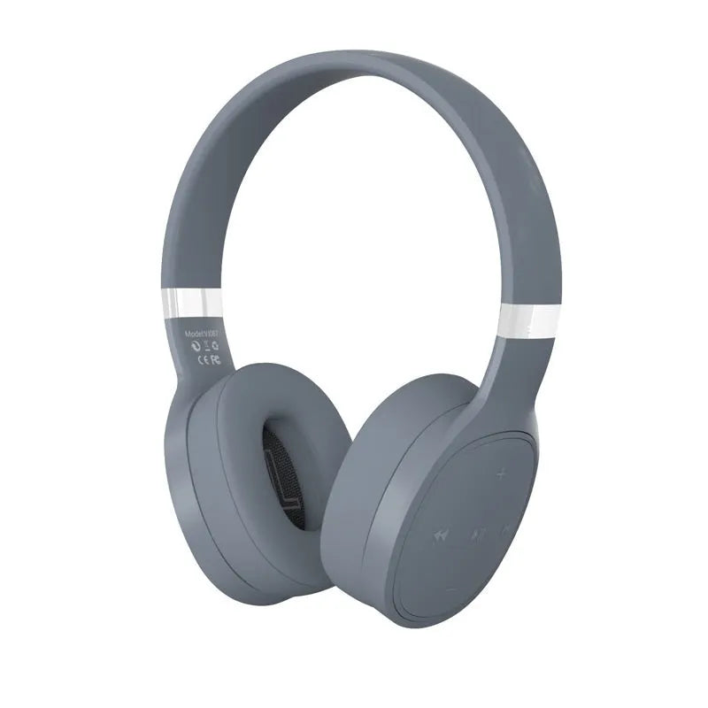 Folding wireless Bluetooth sports headset showing folded and extended positions