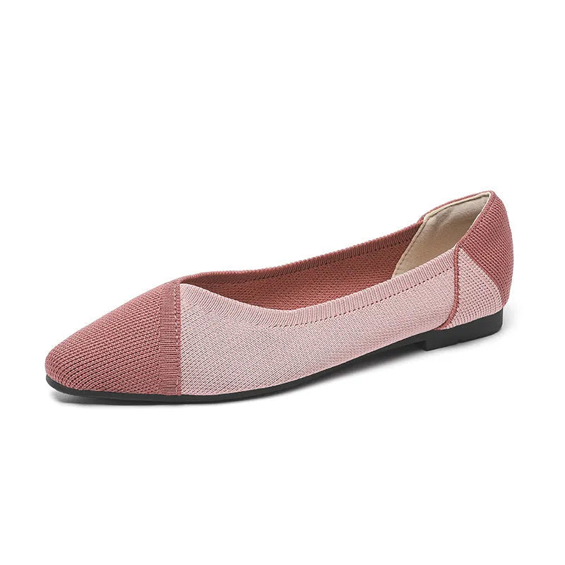 Women's Flyknit flat shoes in Hollow Blue colour with knitted upper and flat sole
