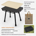 CLS aluminium dual-use folding camping stool and mini table in army green with storage bag