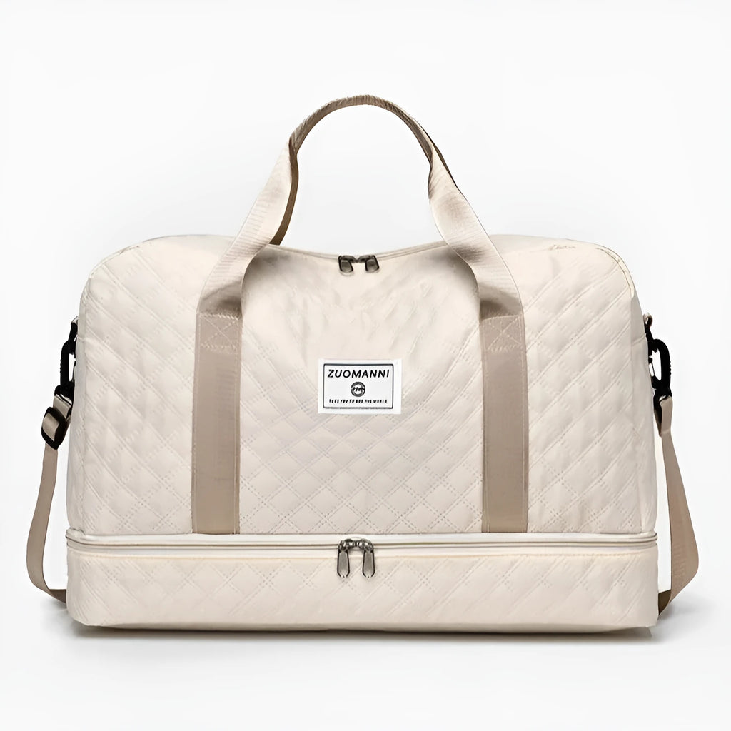 Large 55-litre buggy style travel bag in Oxford cloth, shown in a solid colour with shoulder straps.