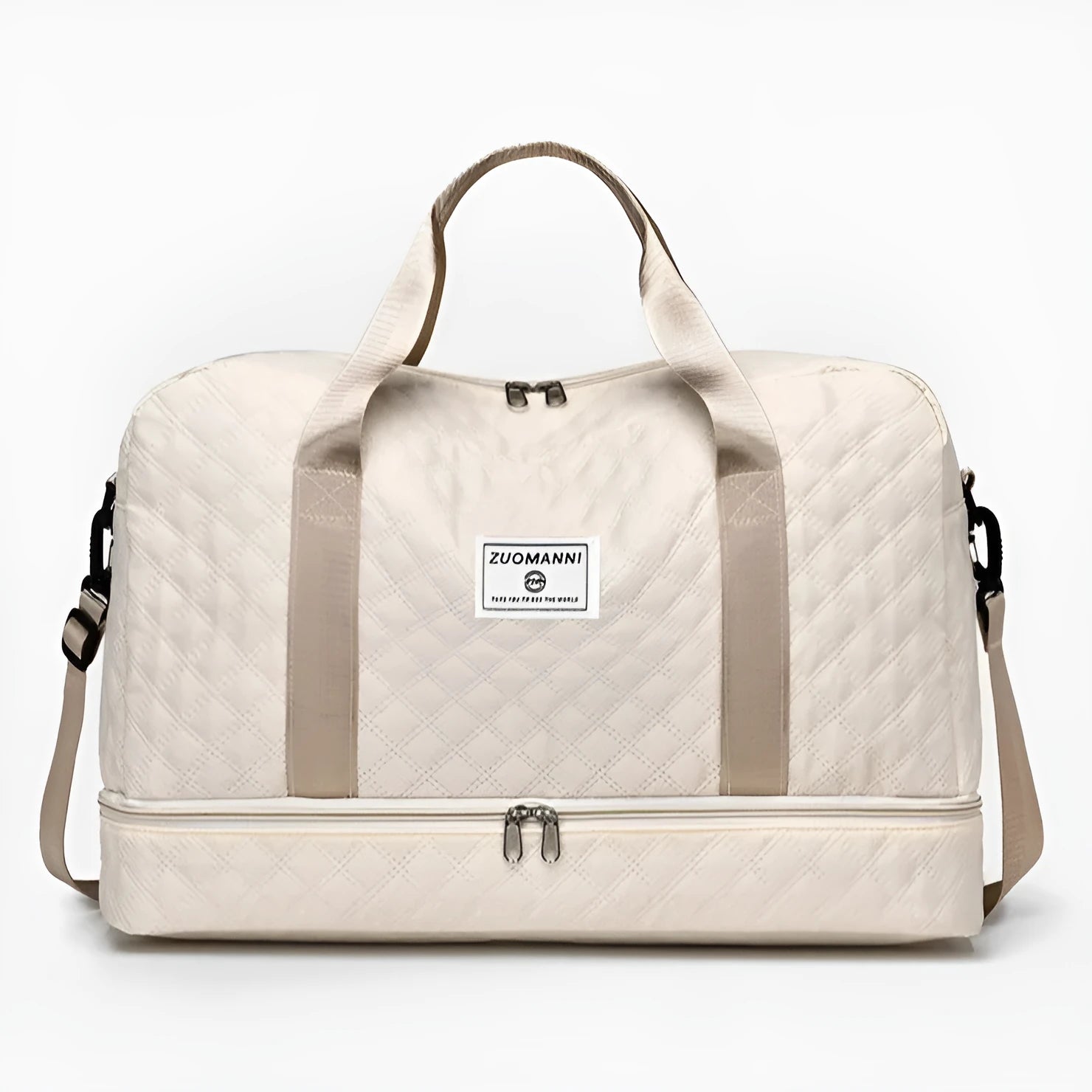 Large 55-litre buggy style travel bag in Oxford cloth, shown in a solid colour with shoulder straps.