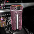 Diamond car humidifier with LED light, USB powered, 15x7x7cm, colourful mist diffuser