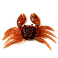 8cm PVC crab fishing lure in red and brown colour variations