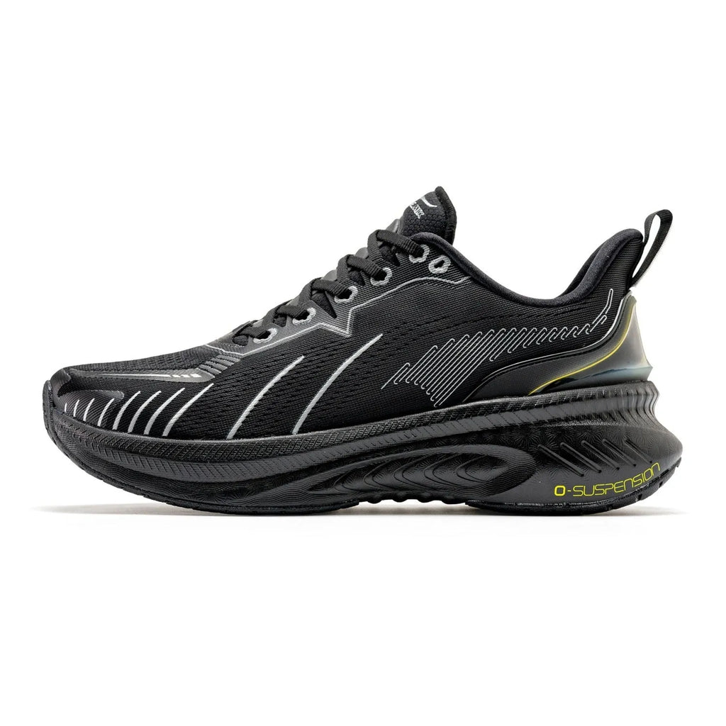 Low top running shoes in multiple colours with PU mesh upper and rubber sole.