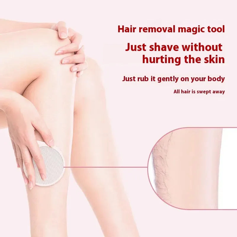 White nano glass 2-in-1 electric epilator and foot grinder device on blue background