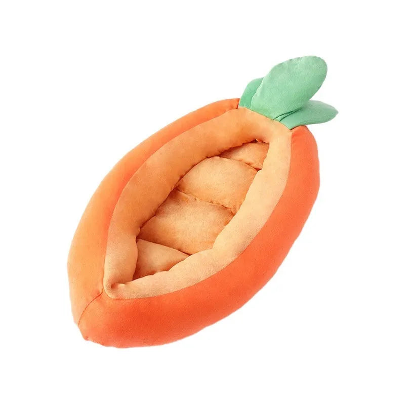 Cartoon carrot design double-sided dog mattress with removable washable cover in medium and large sizes