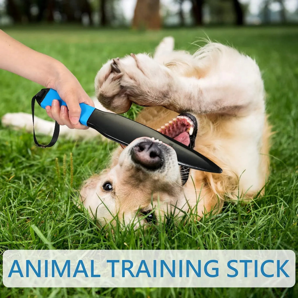 35cm long nylon dog break stick with blue handle for training small medium dogs