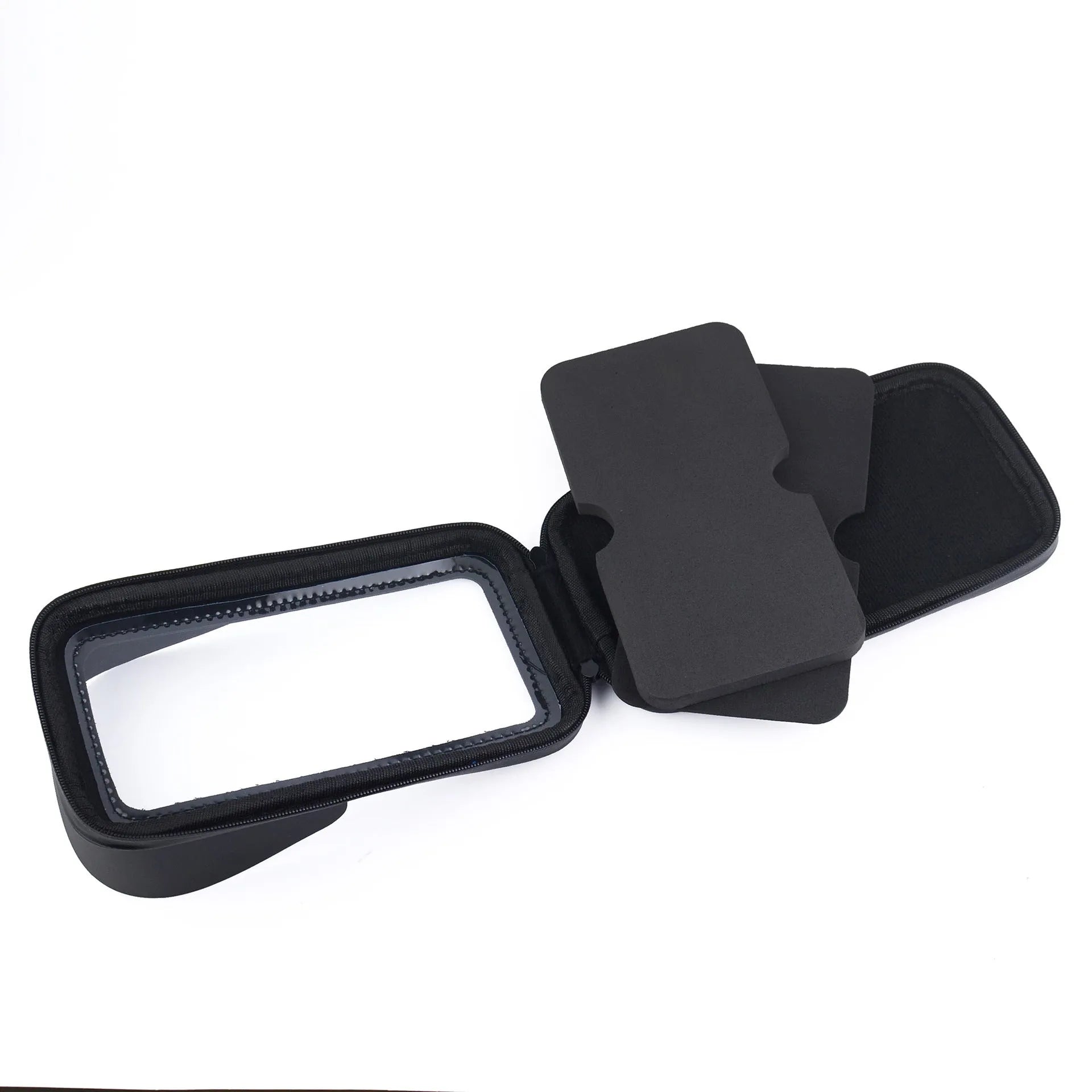 Waterproof cycling phone bag bracket mounted on bicycle handlebars with 6.5 inch capacity