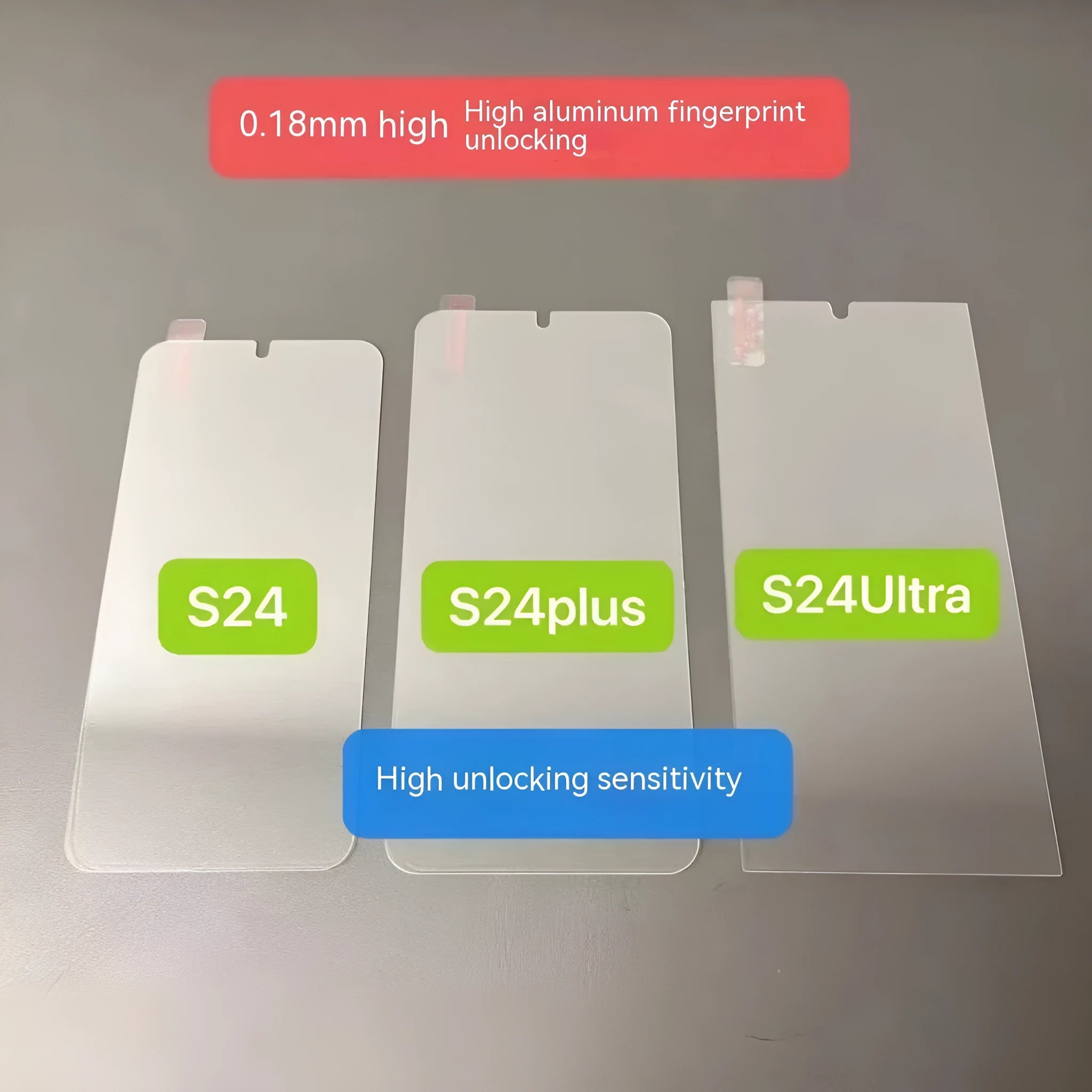 HD tempered glass screen protector for Samsung phones showing fullscreen coverage
