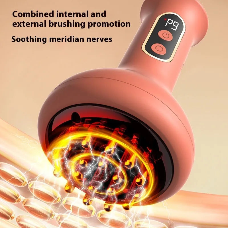 Pink rechargeable electric meridian brush massager BK-ZJ01 for salon scraping