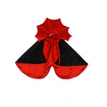 Black and red Halloween pet costume for cats and dogs with polyester fabric and free size fitting