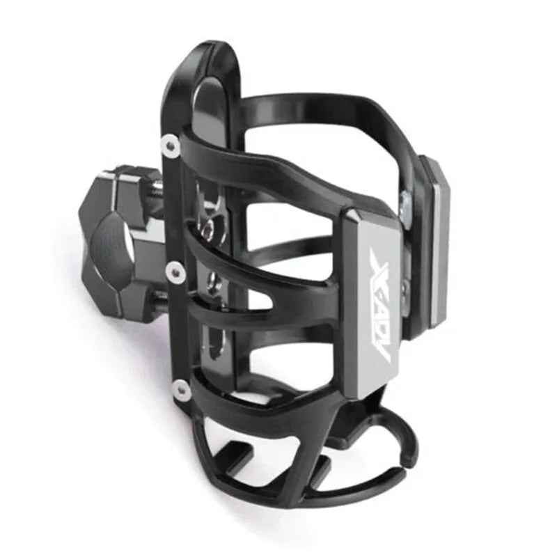 Aluminium water bottle cage kit for Honda X-ADV scooter bumper modification.