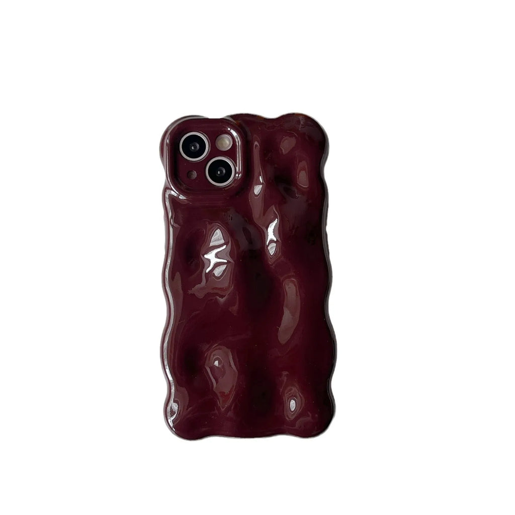 Ankela wine red TPU phone case for iPhone 16 Pro Max with full coverage anti-fall protection