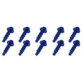 Set of 10 self-tapping T6061 aluminium screws in Black, Orange, Blue, and Red for KTM off-road motorcycles