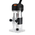 800W 6-speed electric woodworking trimmer router with 6.35mm collet, 15 milling cutters, straight knife, aluminium body, gear paper box
