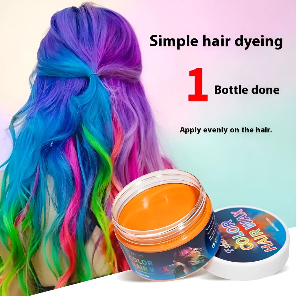 Pot of 120g hair styling clay in one of nine colour options
