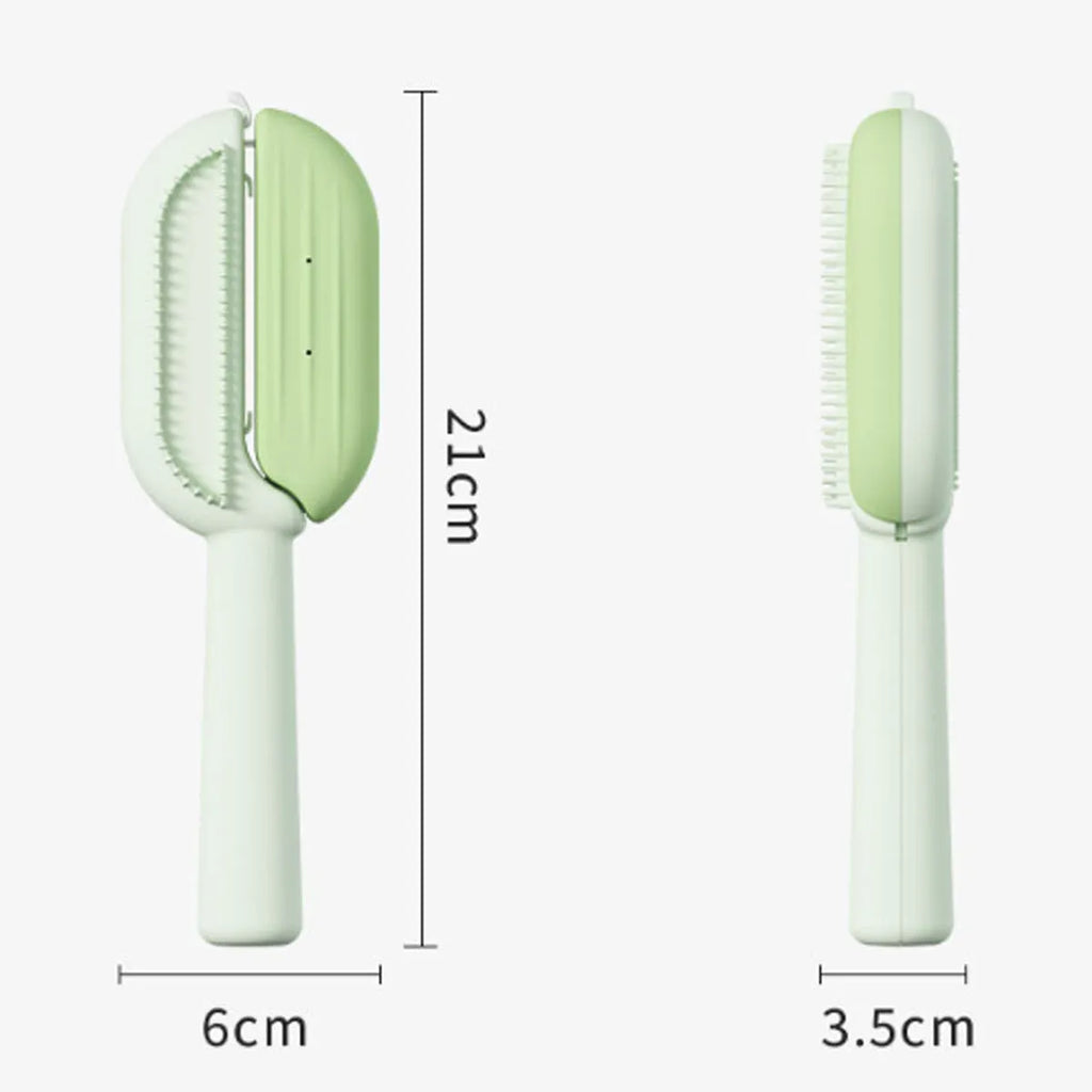Pet grooming comb with water tank for cats and dogs in blue, green or yellow