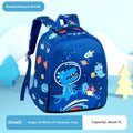 Children's school bag in polyester nylon with animal print, air pillow straps and large or small size options