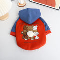 Red cotton dog jumper for small and medium breeds including Teddy and Bichon