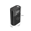 Wireless handheld digital air pump with pressure display and multiple nozzle attachments for tyres and inflatables