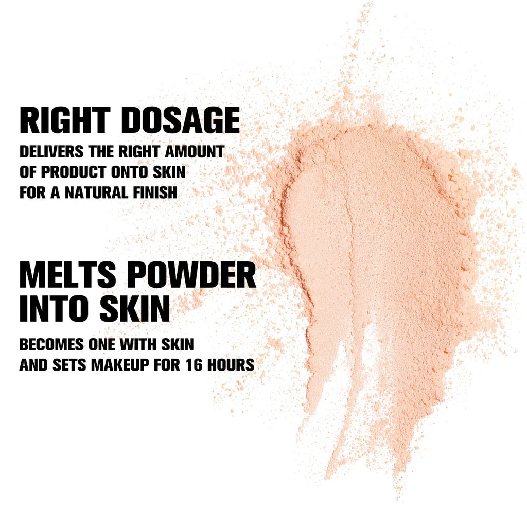 PHOFAY Setting Soft Touch Loose Powder 10g pot with net sifter and set point puff on white background