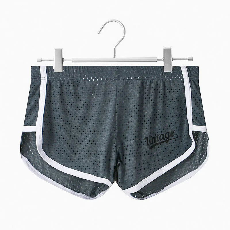 Men's mid-waist Ice Silk underwear in multiple colours showing quick-dry breathable fabric