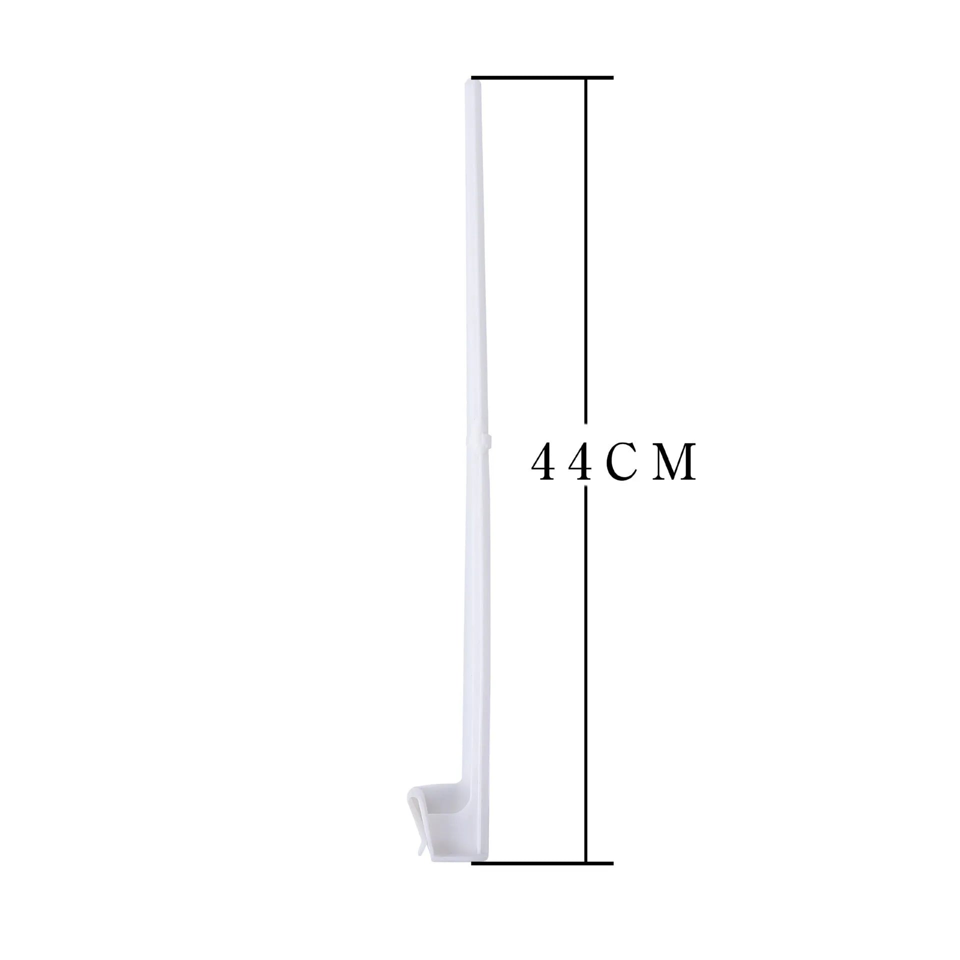 10 white plastic car window flag pole holder clips on a white background.