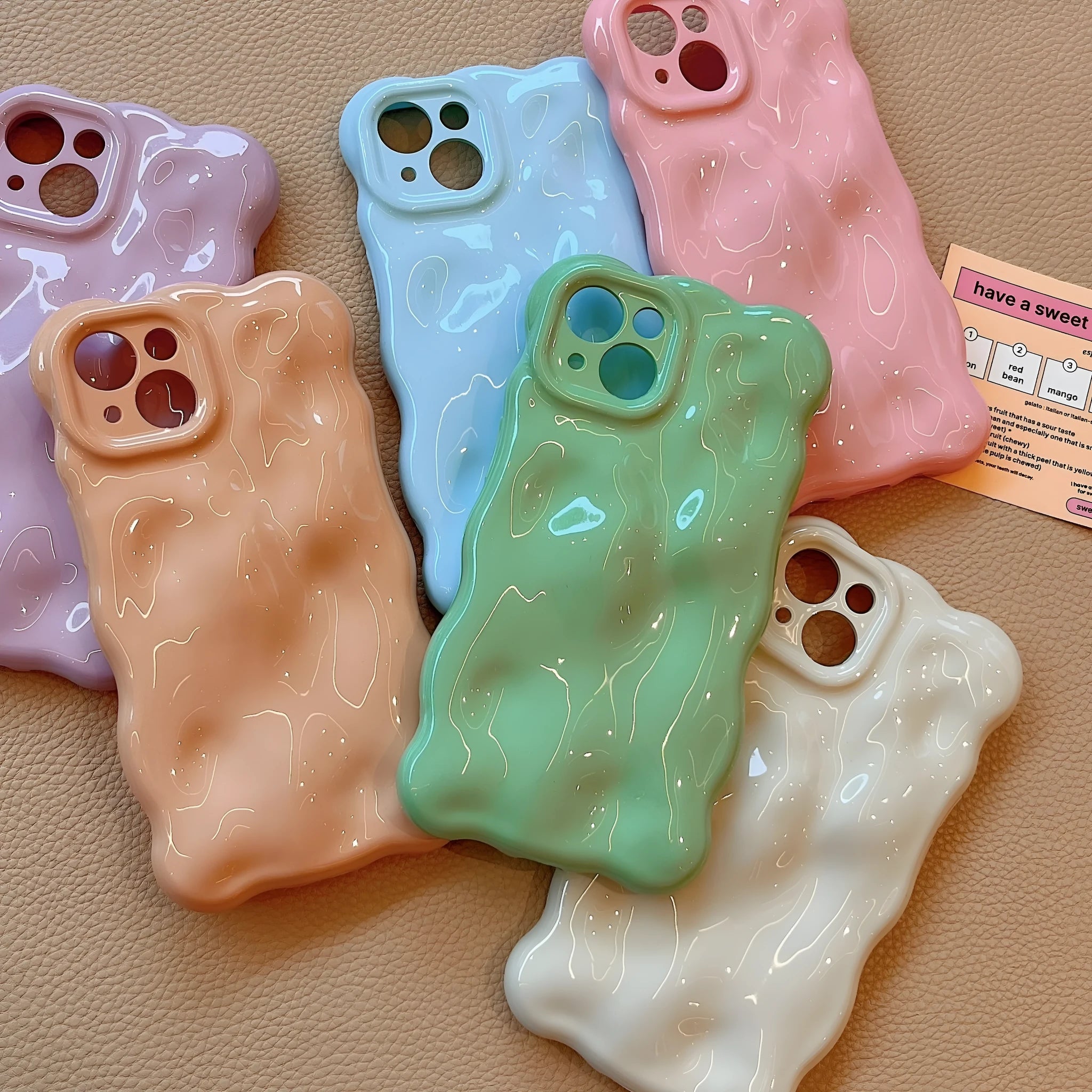 TPU phone case with irregular meteorite pattern in Taro Purple for iPhone