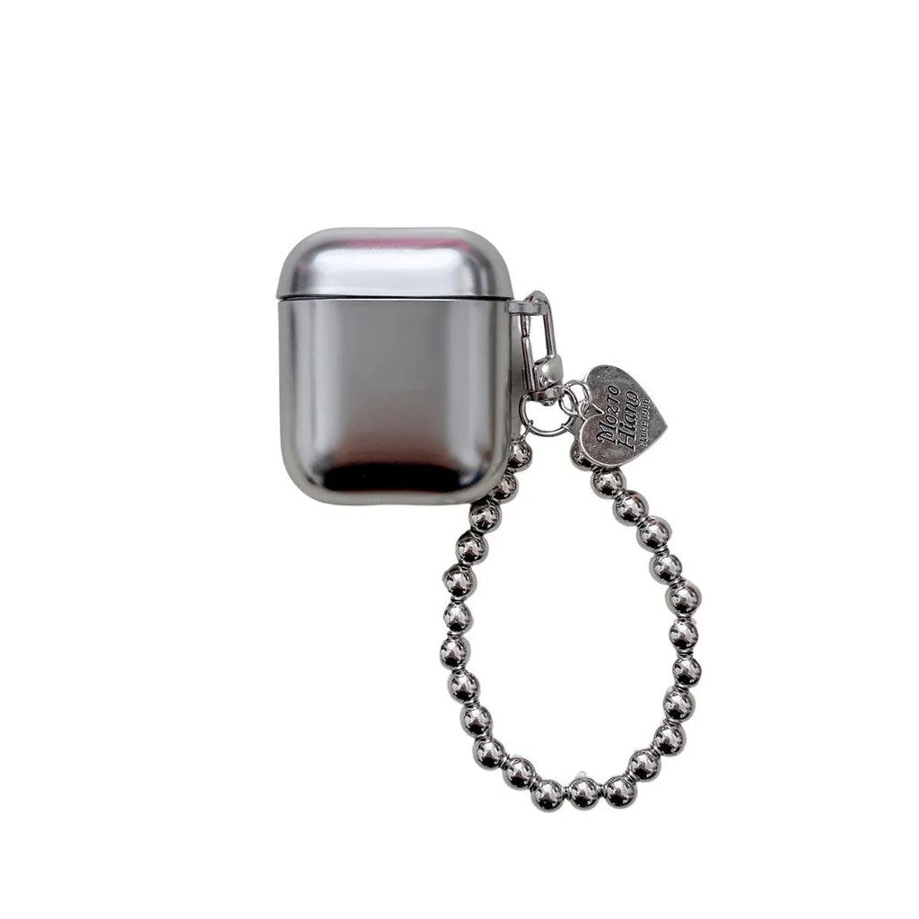 Matte plating AirPods protective case with electroplated bracelet-style details on TPU material