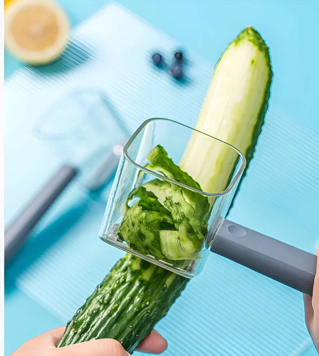A stainless steel single-head kitchen peeler with a coloured PP plastic handle.