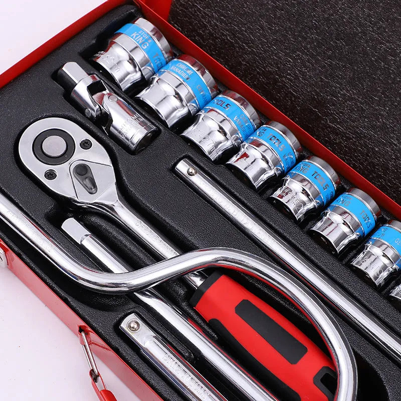 24-piece curved bow car repair wrench combination set with chrome vanadium steel tools
