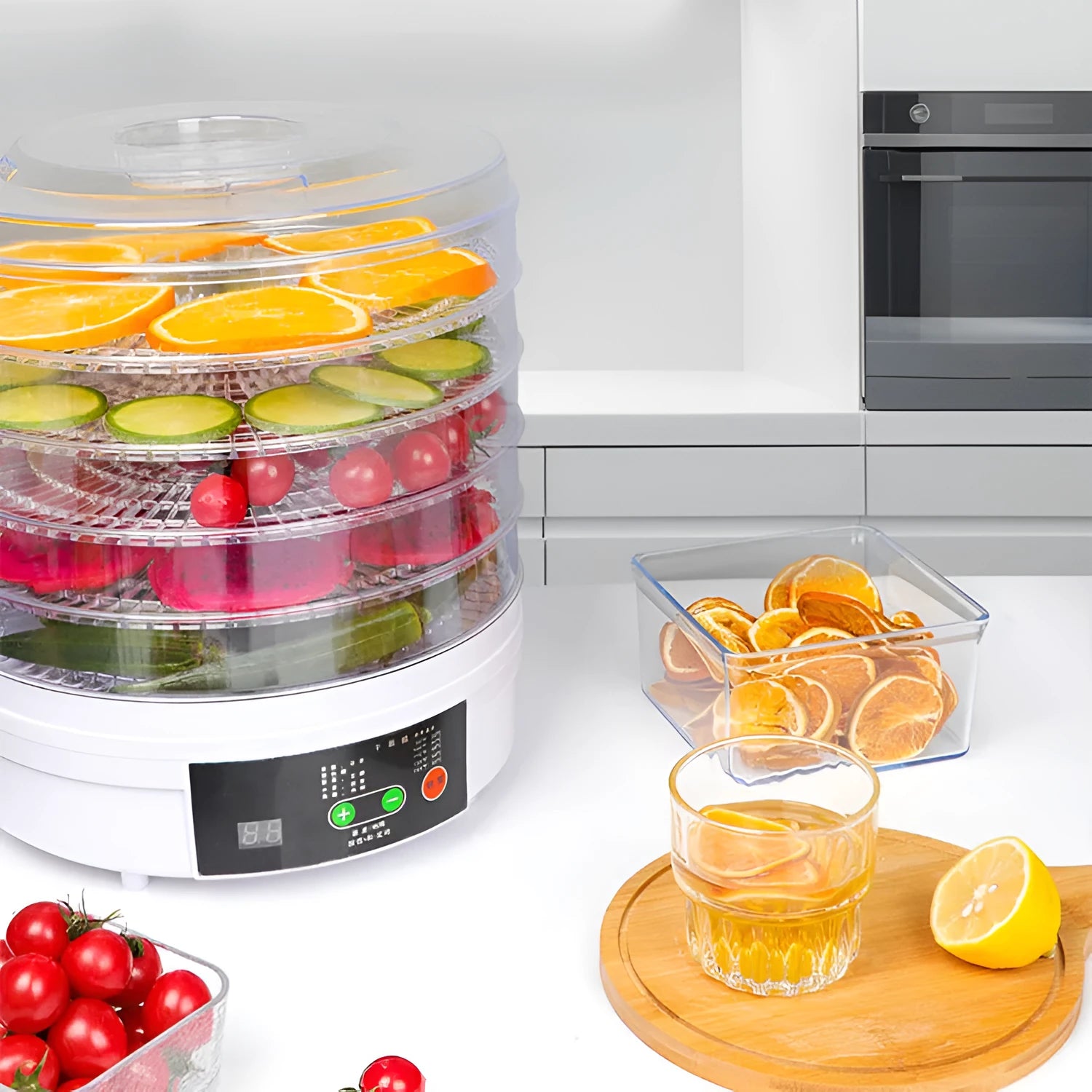 7-layer stainless steel food dehydrator with UK plug for home fruit and vegetable drying