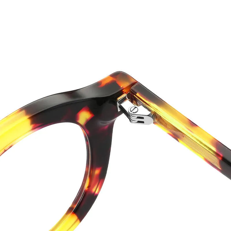 Hip-hop fashion glasses with plate frame and thick sebum colour stitching in box-style design
