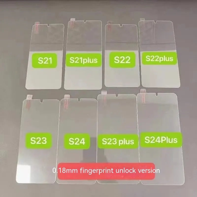 HD tempered glass screen protector for Samsung phones showing fullscreen coverage