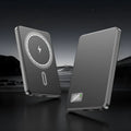 Ultra-thin magnetic power bank with lanyard, alloy shell, and digital display