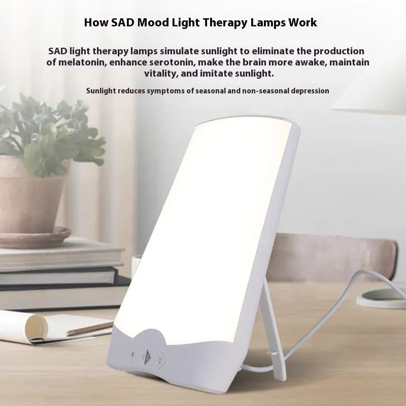 12W phototherapy intelligent timing lamp in plastic shell, bionic sunlight for Seasonal Affective Disorder