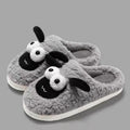 Brown thermal cotton slippers with suede uppers and slip-on design for indoor wear