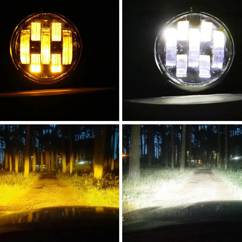 Car LED fog light 90x90x67mm with die-cast aluminium alloy back shell and PC lens for LADA GRANTA KALINA LARGUS