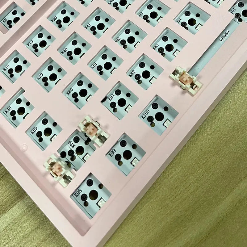 DIY mechanical keyboard kit with hot plug seat in multiple colour options